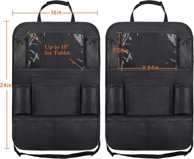 2 Pack Car Organizer Backseat, Car Seat Organizer Back Seat with 9 Storage Pocke