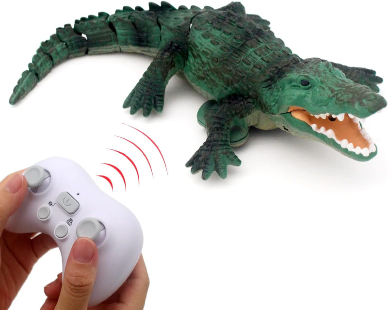 Realistic RC Crocodile Remote Control Fish Boat Electric Animal Water Toy for...