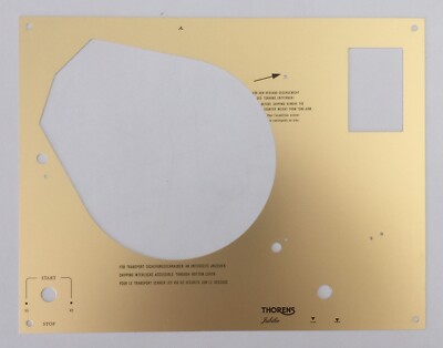 RARE VINTAGE NOS THORENS LAHR TD 147 JUBILEE GOLD FACE PLATE