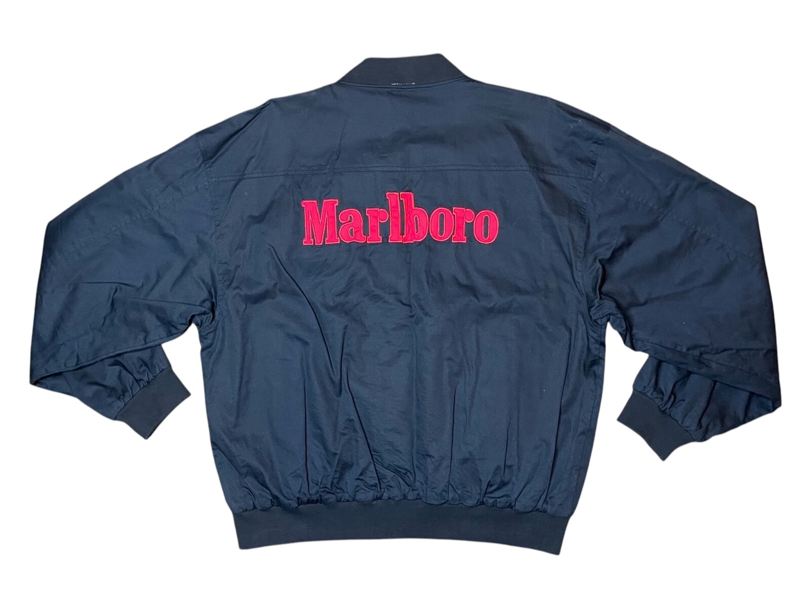 Vintage 90s Marlboro Reversible Bomber Jacket Men's L Black Vintage 90s Marlboro Reversible Bomber Jacket Men's L Black