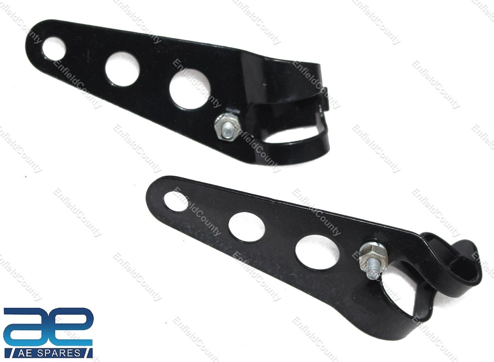 Headlight Headlamp Brackets Steel Black Pair For Triumph Norton BSA Bikes 