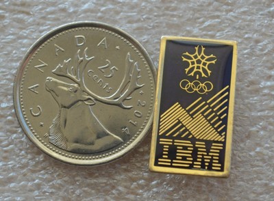 CALGARY 1988 OLYMPIC WINTER GAMES IBM SPONSOR PIN ÉPINGLETTE