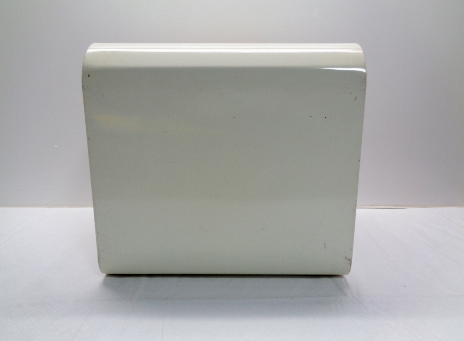 Vintage Decoware Metal Double Door Bread Box Pie Safe Red & White with Flowers