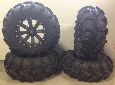 MSA Black Kore 14'' ATV Wheels 28'' Mud Lite XL Tires Arctic Cat TBX TRV MudPro
