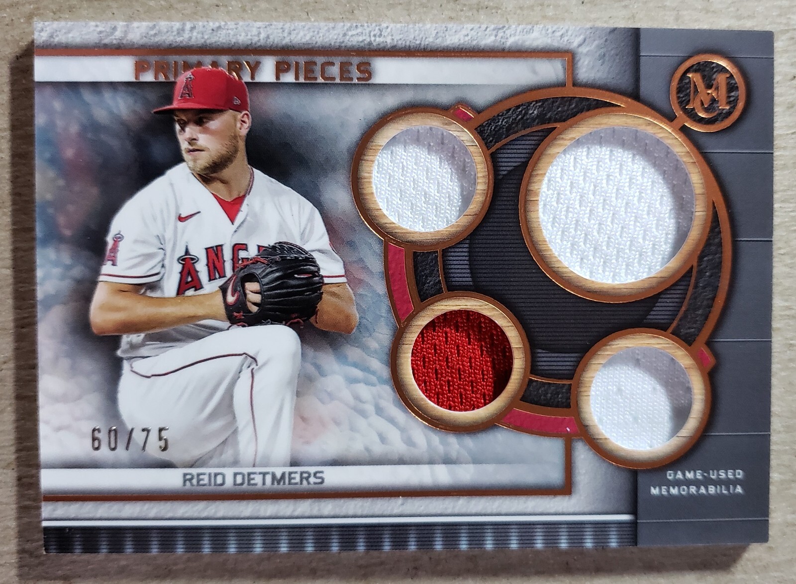 ★☆　Oder Relic 　★☆ 2023 Topps Museum Collection Reid Detmers Quad Relic Patch