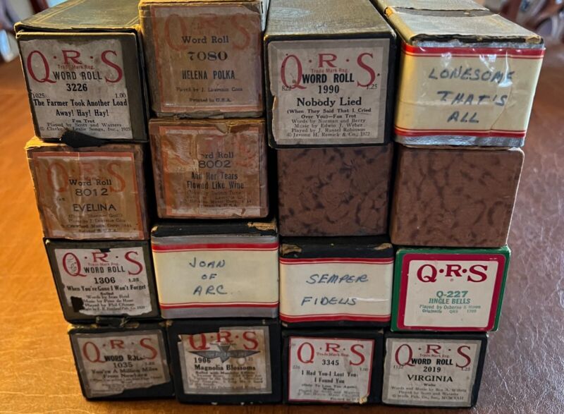 Lot of 16 QRS Piano Rolls- Nice Variety of Music