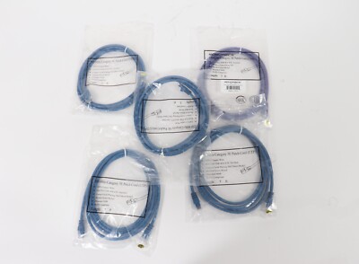 Lot of 5 MONOPRICE  7ft 350 MHz Category 5E Patch Cord (UTP)