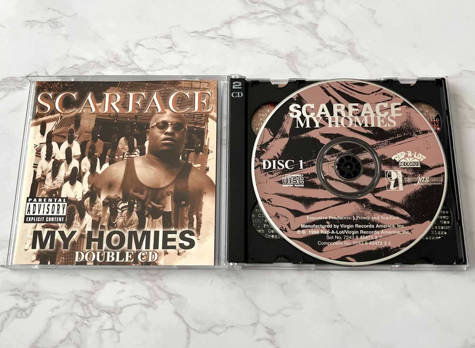 Scarface My Homies 2 CD ORIGINAL 1998 Rap-A-Lot 2Pac, Ice