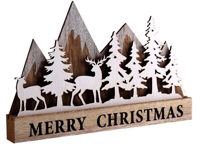 Reindeer Mountains Nordic Scandinavian Merry Christmas Ornament Decoration