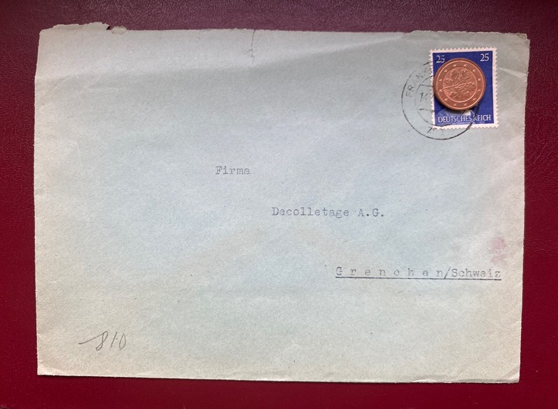 Zensurbrief Frankfurt Nach Grenchen Schweiz -5765