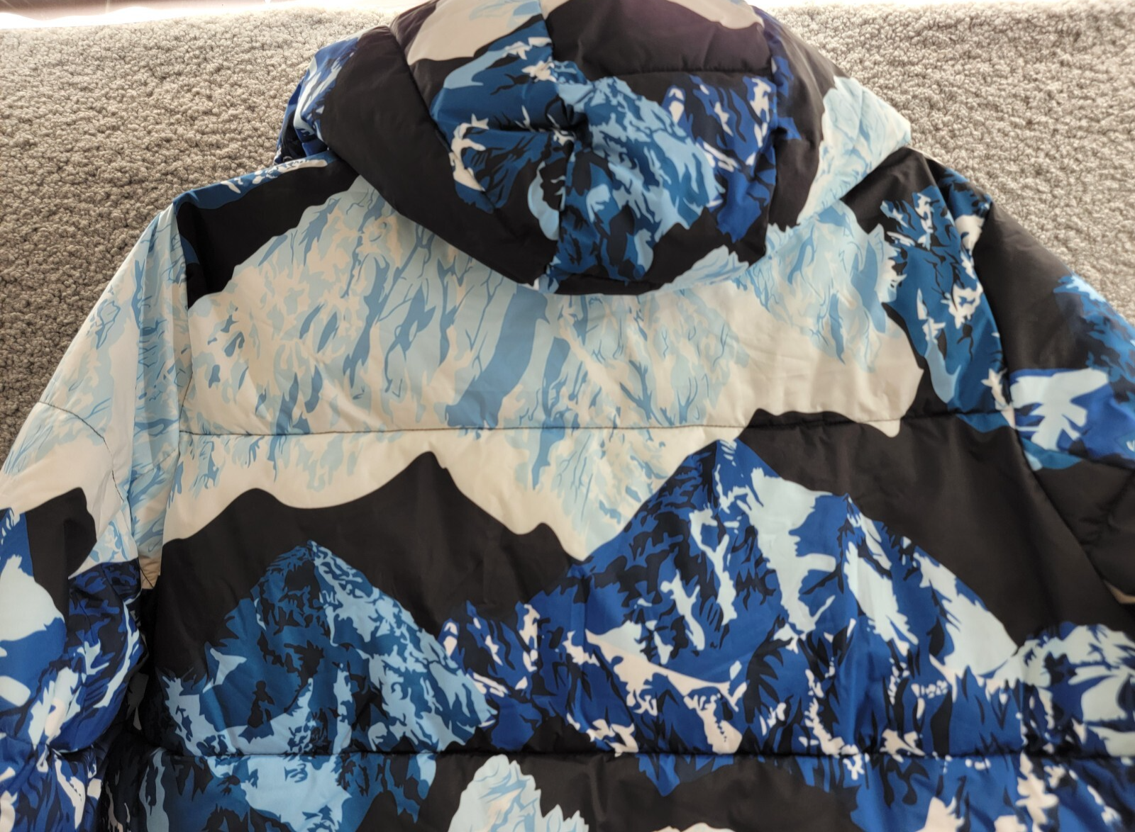 Club Room Stretch Hooded Puffer Jacket Men's M Ski Printed Zip Closure L/S - Picture 14 of 17