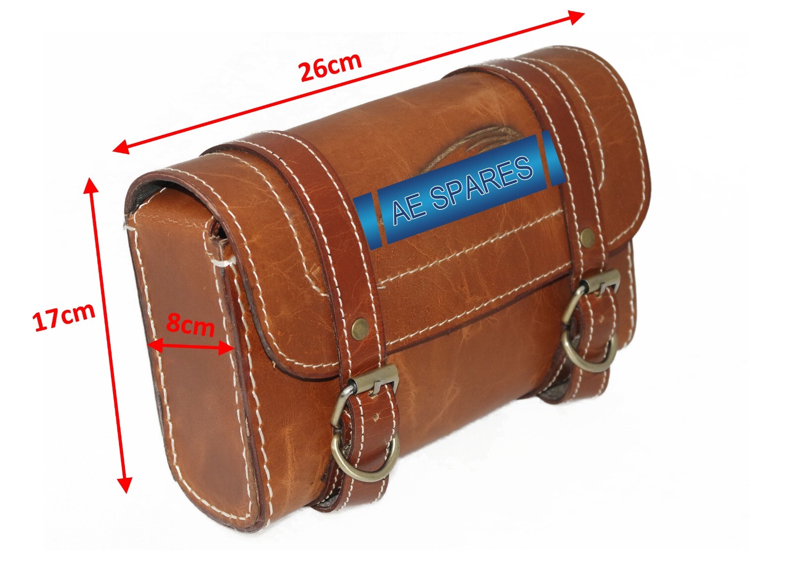 Genuine Leather Tool Roll Bag With Indian Logo For Indian Chief Motorcycle