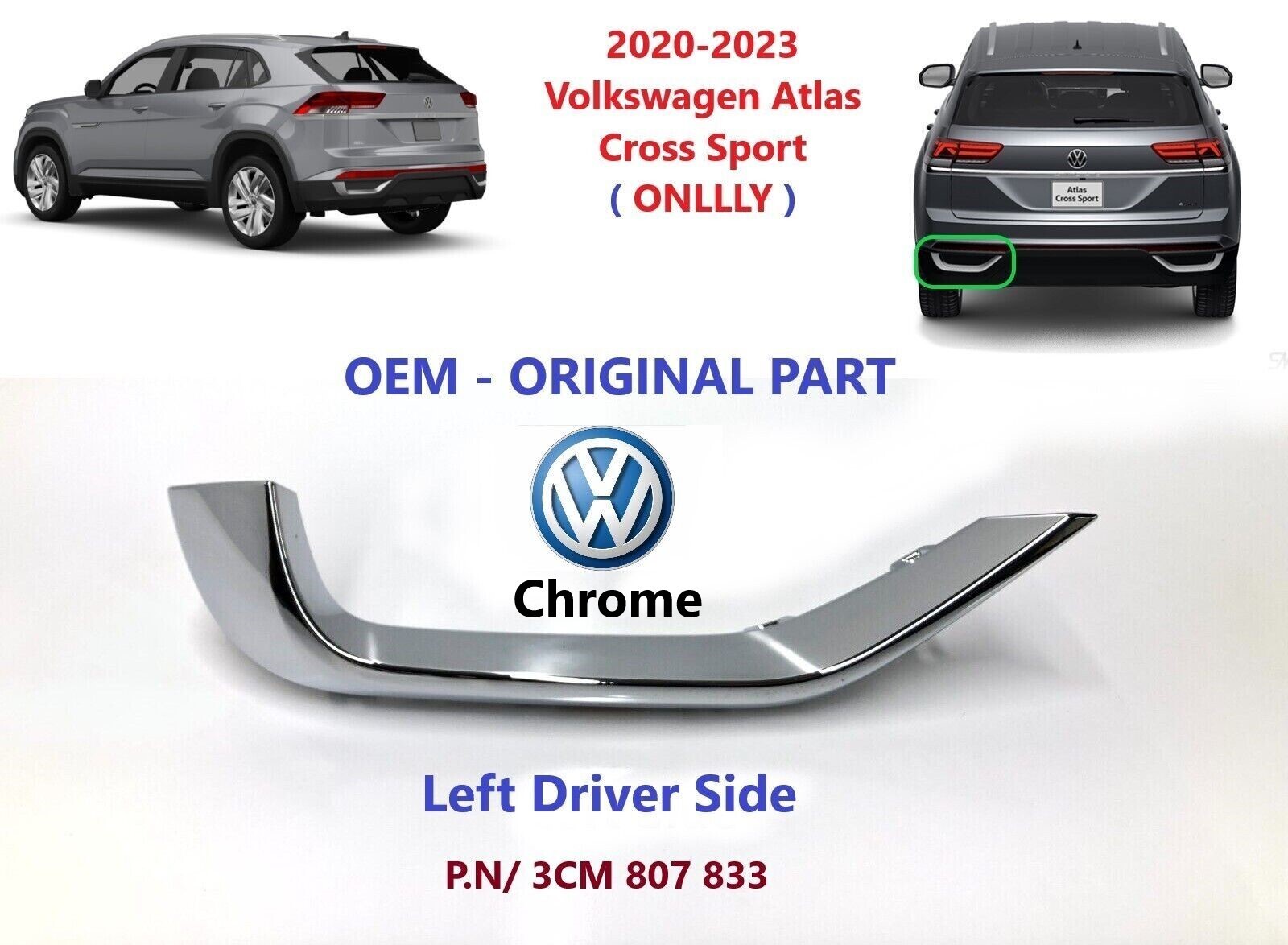 Rear Bumper Kit | VOLKSWAGEN ATLAS CROSS SPORT 2020 Rear Bumper Kit | VOLKSWAGEN ATLAS CROSS SPORT 2020