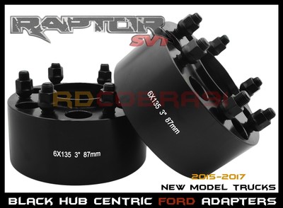 3quot Thick 6x135MM Black Hub Centric Wheel Spacers  Ford F150 Raptor Expedition