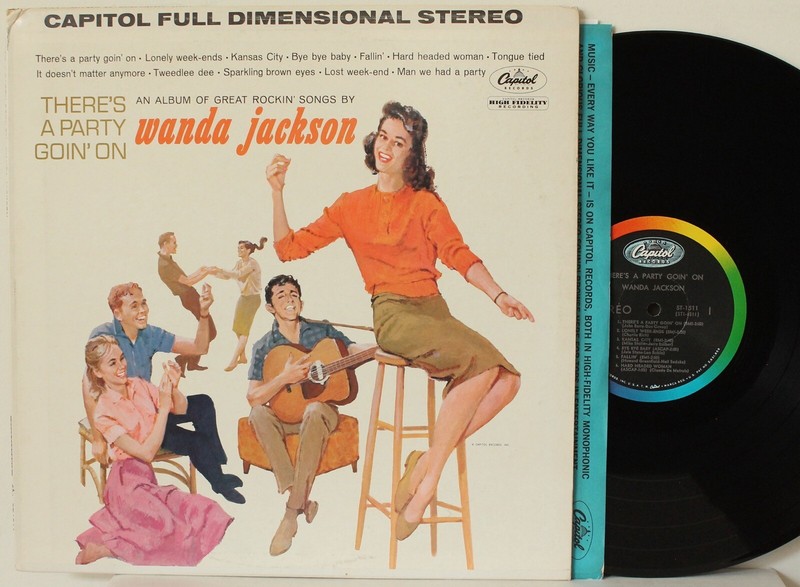 Wanda Jackson LP “There’s A Party Goin On” Capitol 1511 ~ Rockabilly ~ CLEAN!
