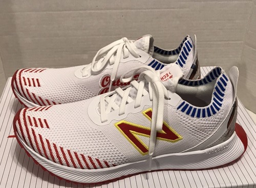 Pre-owned New Balance Balance Women's X Big League Chew Fuelcell Echo Wfcecbc Running Course Sz 11 In White/red/blue