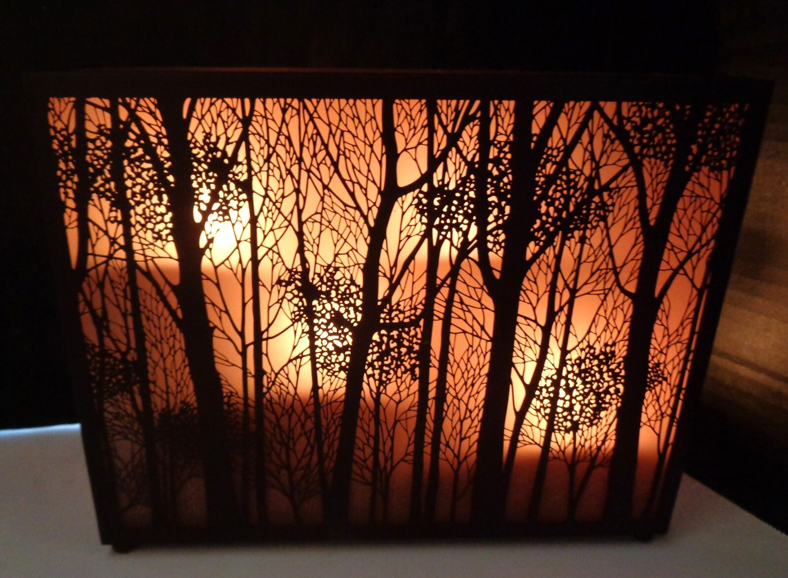 Yankee Candle Twilight Silhouette Trees 4 Tealight Votive Candle Holder #1567028