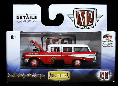 M2 Machines 57 1957 Chevrolet 210 Station Wagon Auto-Thentics Fire Car R45 17-80