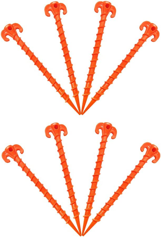 Anchors Canopy Stakes Heavy Duty Screw Shape 10 Inch -