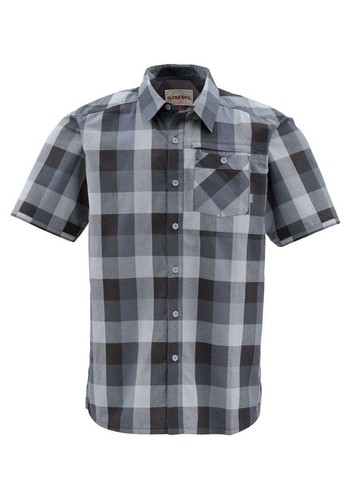 Simms Primaloft Blend Flannel Button Down Mallard Plaid