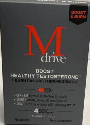 M Drive Boost Dietary Supplement 75 Capsules Exp   6/2025  SHIPS SAME DAY
