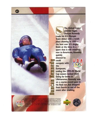1996 UPPER DECK OLYMPICARD  #87    DUNCAN KENNEDY     **U.S. OLYMPIC MOMENTS**
