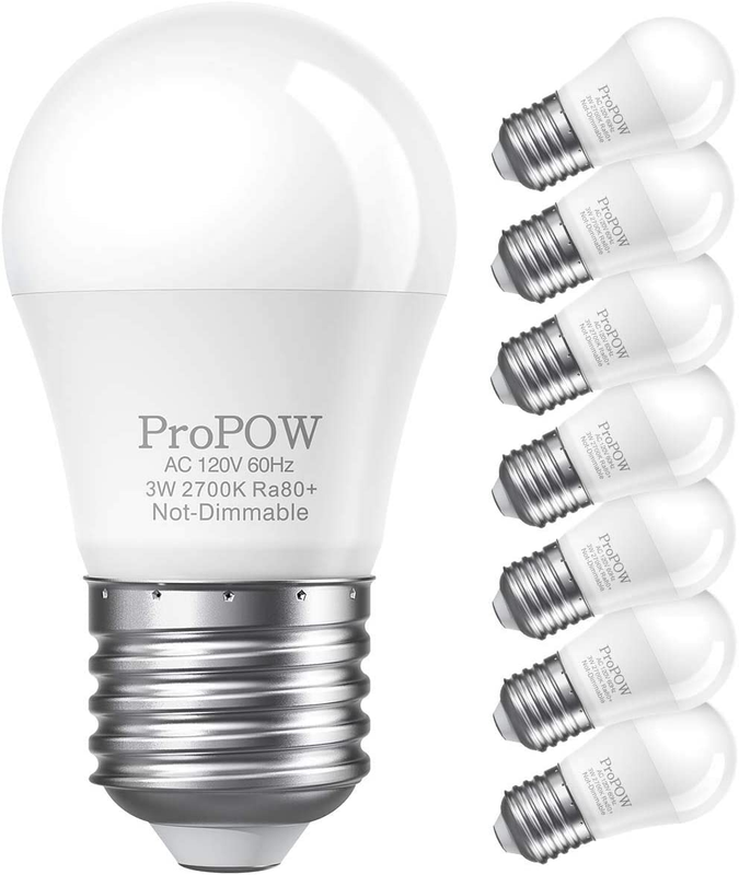 3W LED Bulb Equivalent 25 Watt Light Bulbs, A15 LED Light Bulb Soft White Energy