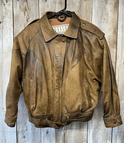 専用　80s vintage leather jacket 茶ボンバーブルゾン Vintage 80s Brown Georgetown Leather Design Soft Leather