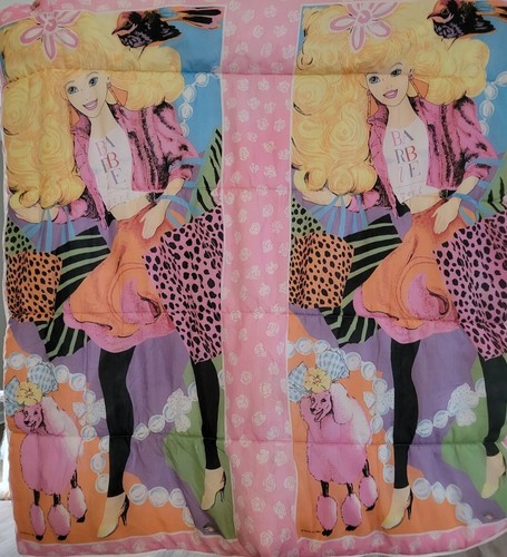 バービースリーピングビューティー Vintage Barbie Mattel Sleeping Bag 1989 Multi Color Bedding