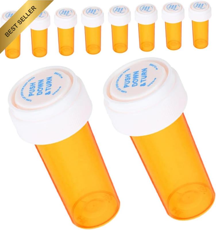 Travel Pill Organizer 10 Pack Small Portable Pill Bottle Storage Box with Childp