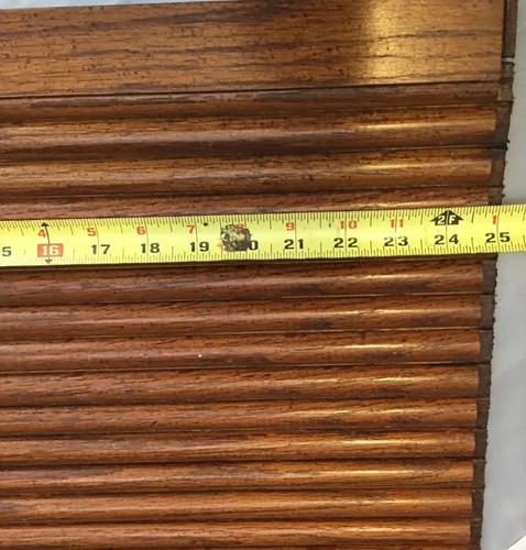 Vtg Oak Roll Top Desk or Tambour  Replacement Cloth Backed Slats Nice Condition