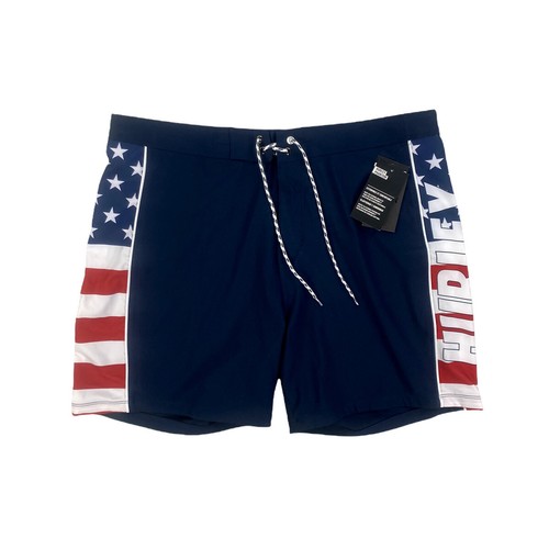 

НОВЫЕ мужские шорты Hurley Phantom 18 дюймов с флагом США, темно-синие, размер 36, Синий