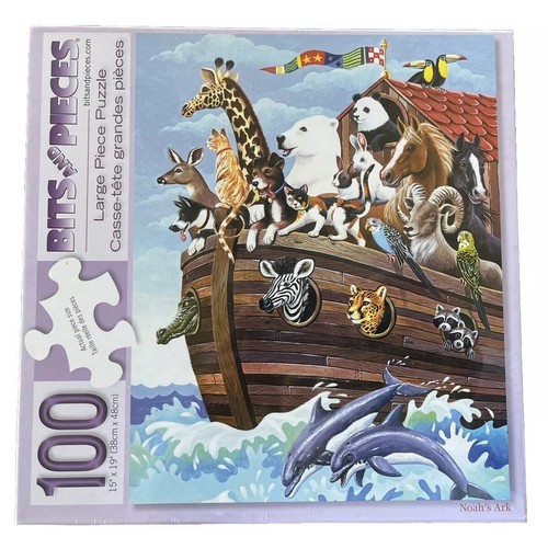 Bits And Pieces Noah's Ark 100 Large Piece Jigsaw Puzzle NEW