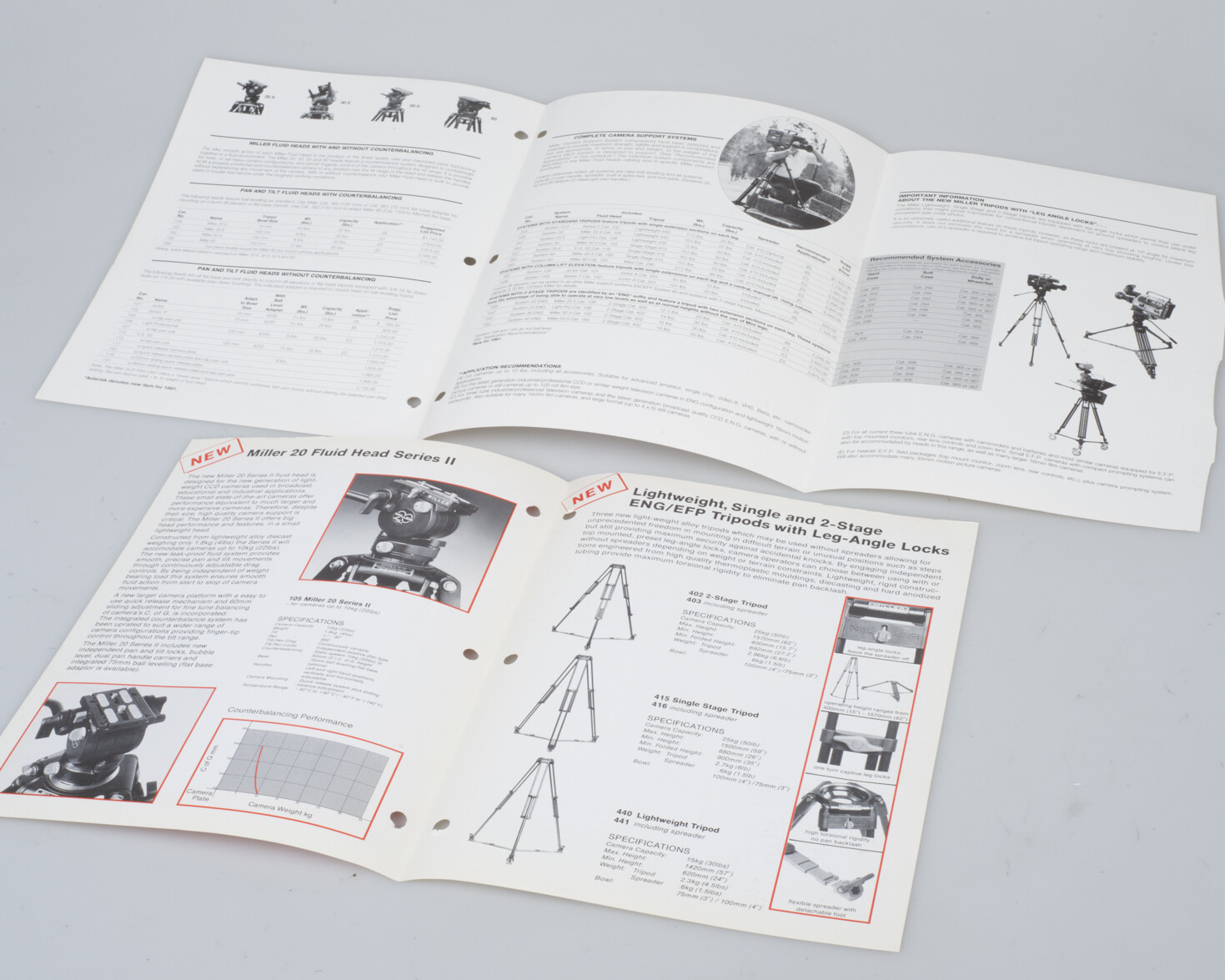 Miller Tripod Catalog Fluid Head Brochure Dealer Vintage Rare Info