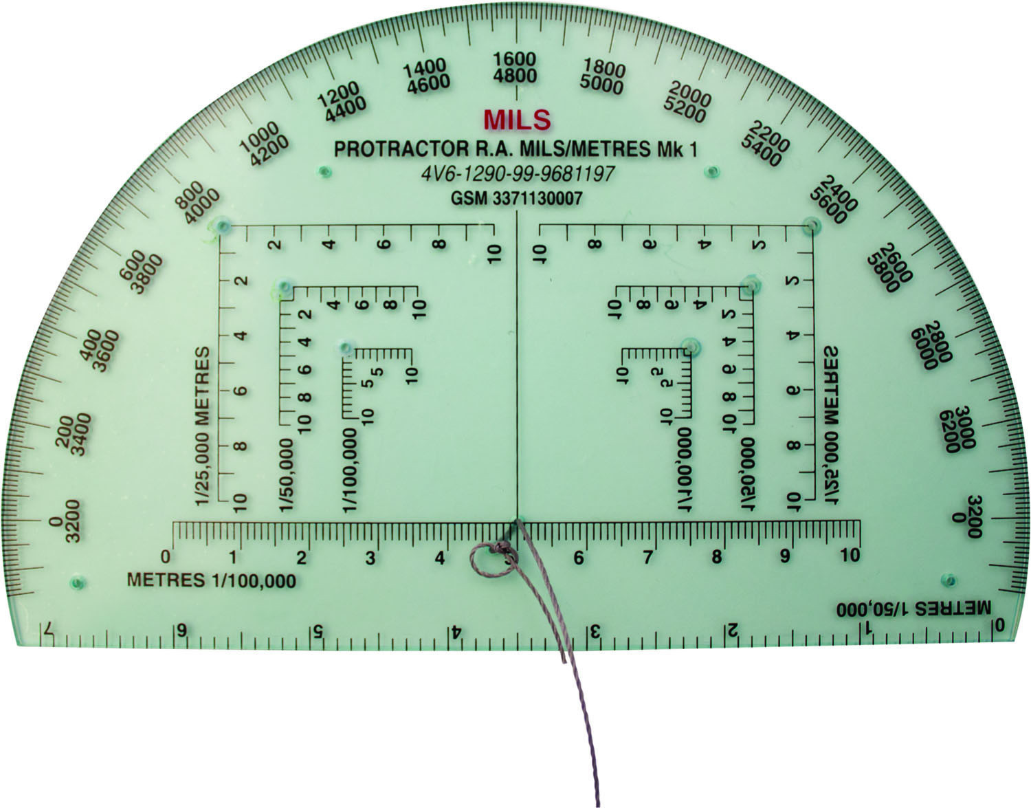 Military Protractor Accurate 6" RA MILS Map Reading Protractor Nato