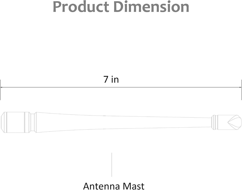 Antenna Compatible with Harley Davidson 1998-2024 | 7 inches Flexible Rubber Ant