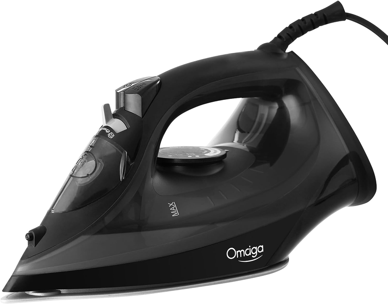 Steam Iron, Iron for Clothes with Non-Stick Soleplate, Steam Iron for Clothes, A