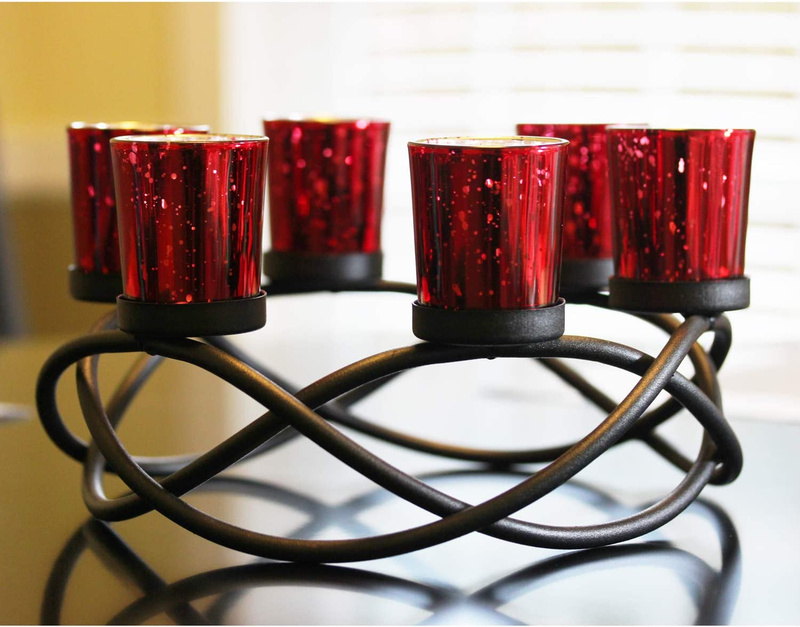 Iron round Table Decor Christmas Centerpiece Decorations Candle Holder for Weddi