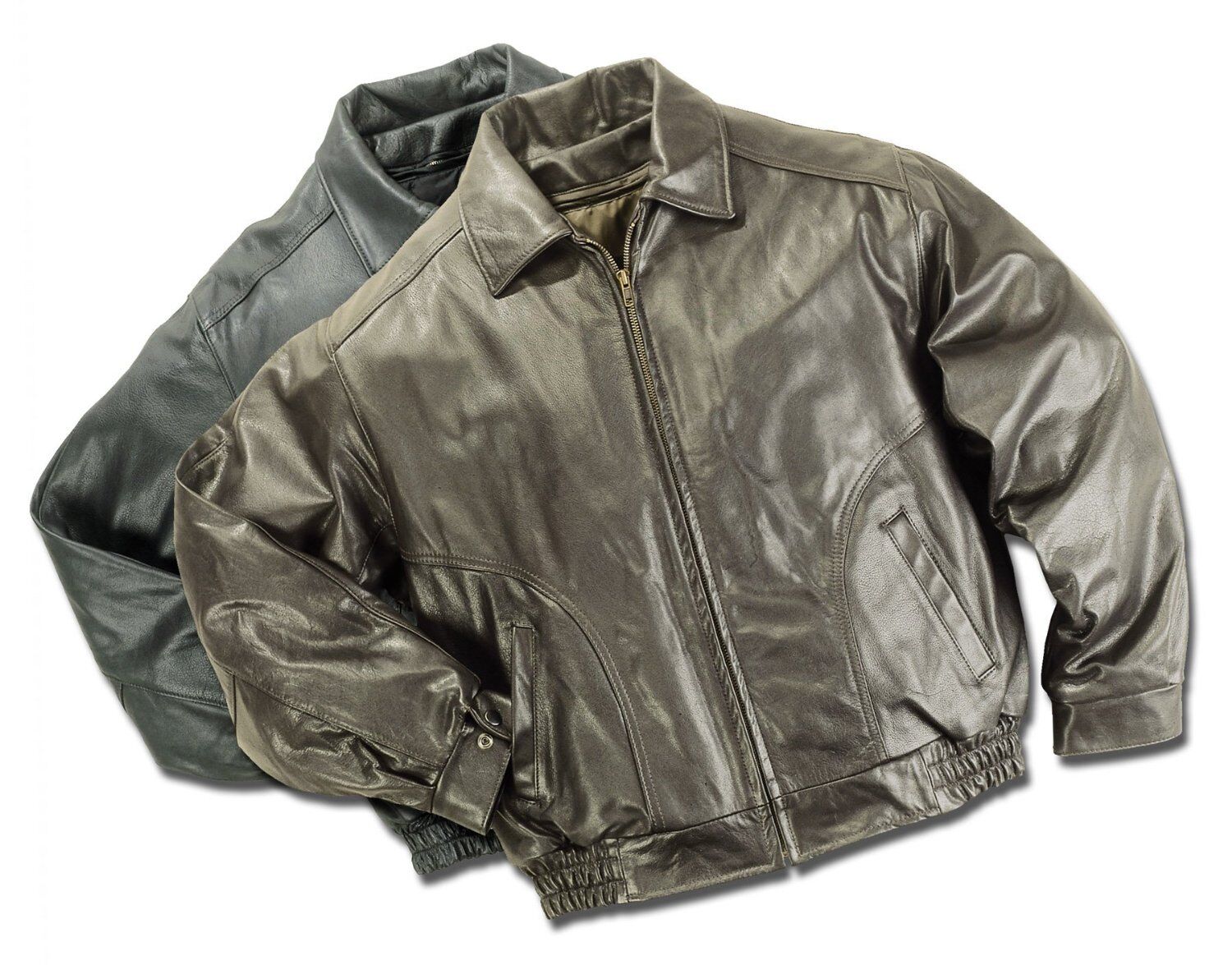 Pre-owned Reed Classic  Union Made In Usa All American Quality Bomber Cow Leather Jacket In Brown