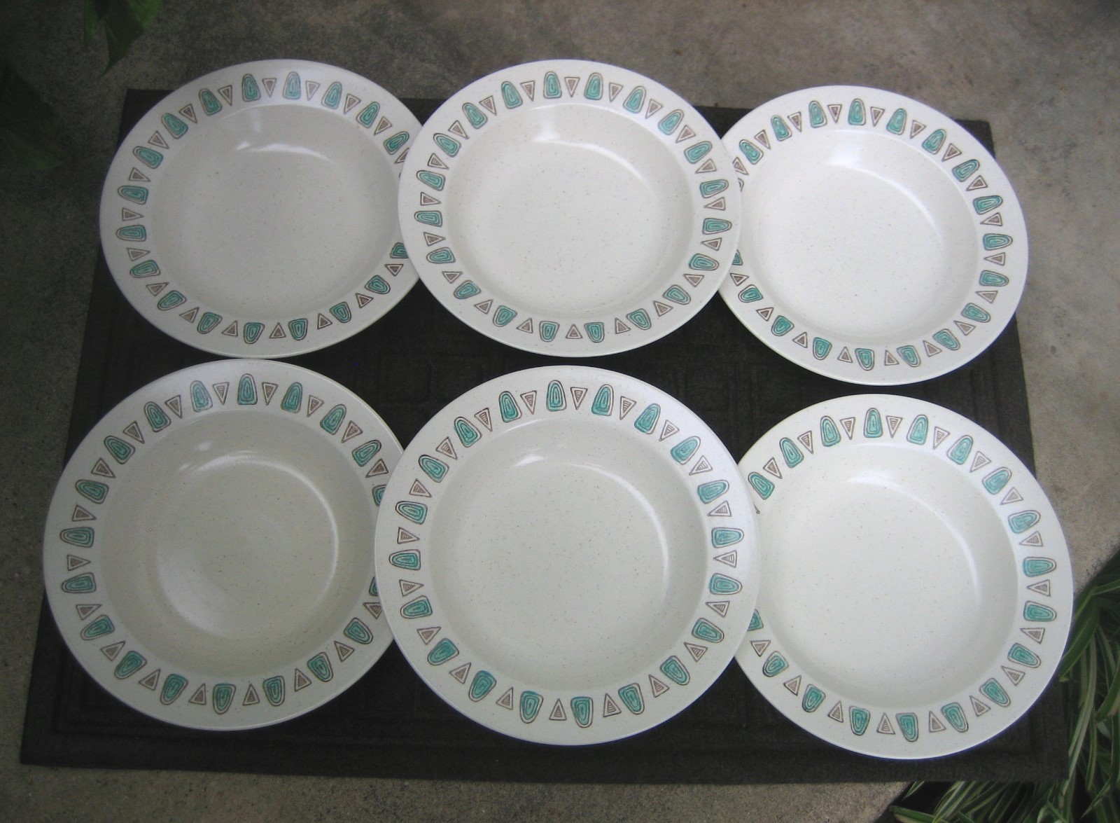 Vintage Metlox POPPYTRAIL California NAVAJO Set of (6) 8-3/8