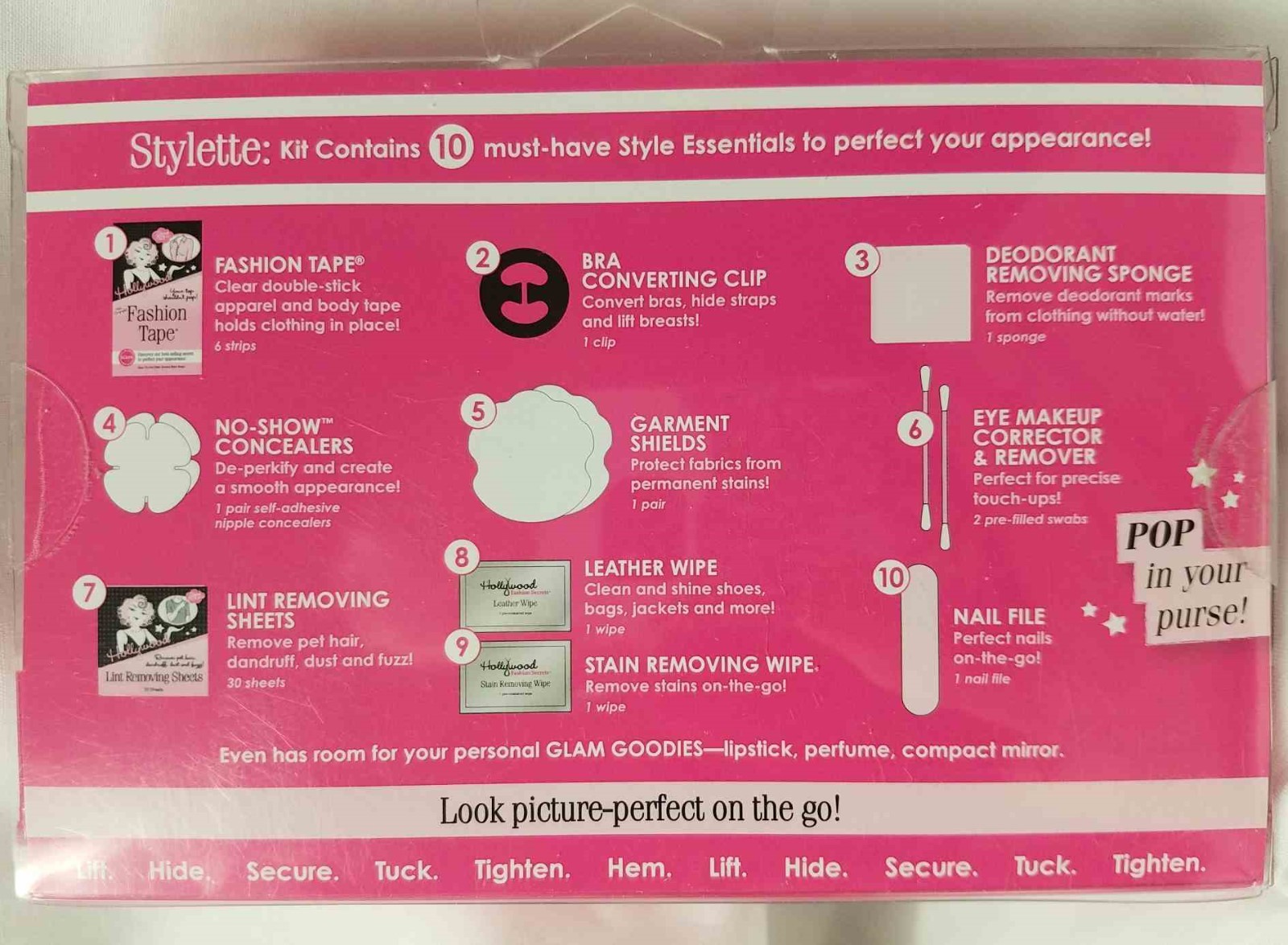 Stylette  Hollywood Tape Concealers Bra Clip Makeup Remover and more