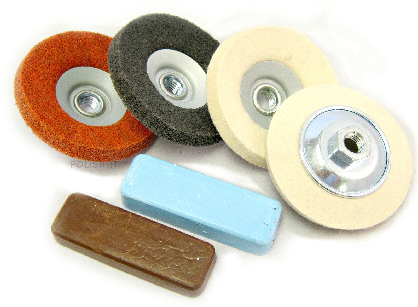 ANGLE GRINDER POLISHING KIT 44 SURFACE PREP DISHES WITH COMPOUND eBay