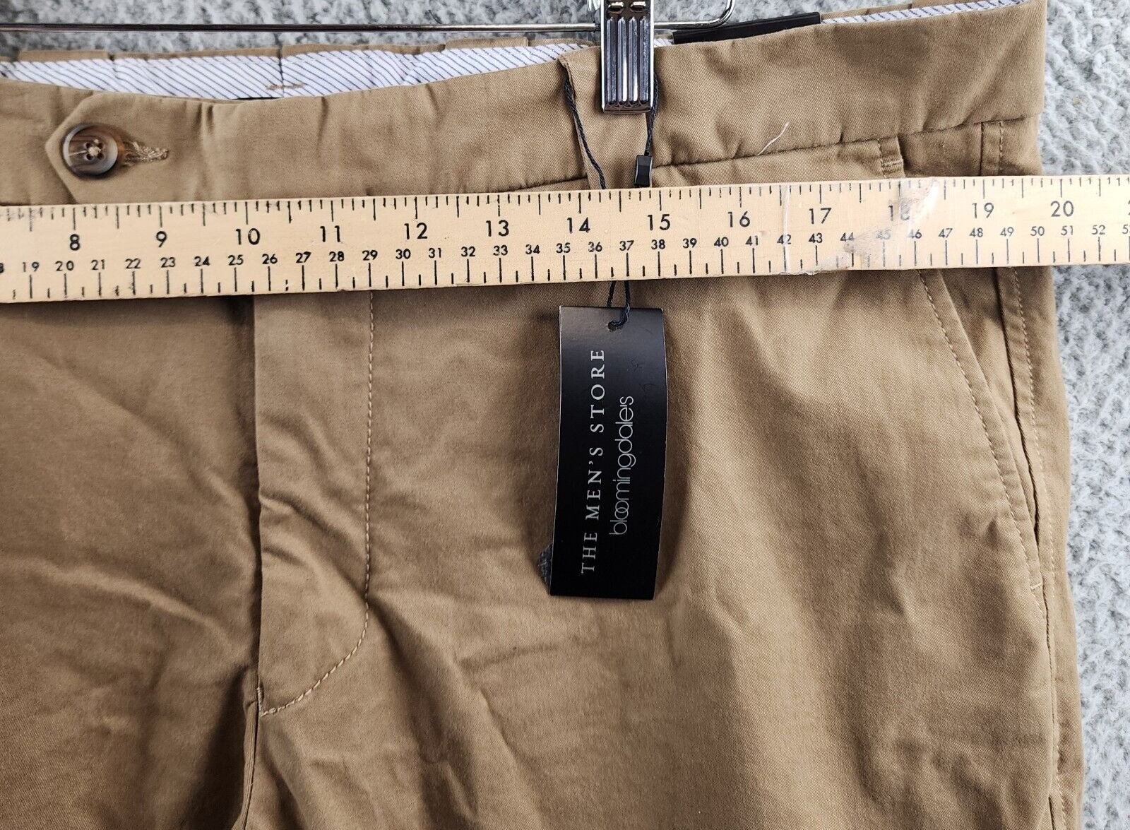 The Men's Store at Bloomingdale's Classic Fit Chino Pants Men's 38Wx34L Tan - Picture 7 of 14