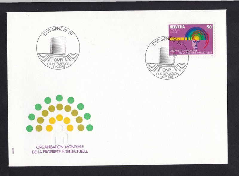 Weltorganisation F. Geistiges Eigentum (Wipo) 1985 Fdc 