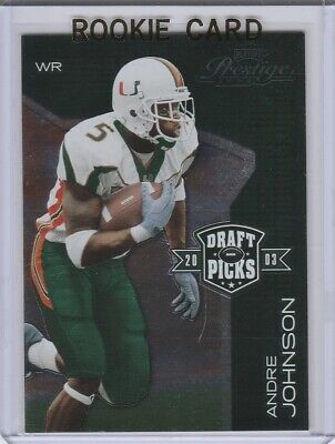 ANDRE JOHNSON ROOKIE CARD 2003 Playoff Prestige Draft Picks #'d SP Texans RC!. rookie card picture