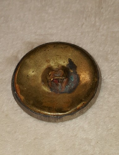 Vintage Metal Picture Button Collectible Knight Medieval Scene