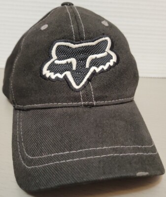 Vintage Fox Racing Snapback Patch Black White Logo Trucker Hat Baseball Ball Cap