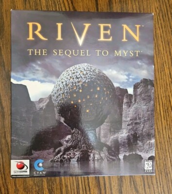 Big Box game Riven The Sequel to Myst PC Windows 95, Mac OS in box COMPLETE!