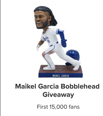 Maikel Garcia KC Royals Bobble head 07/20