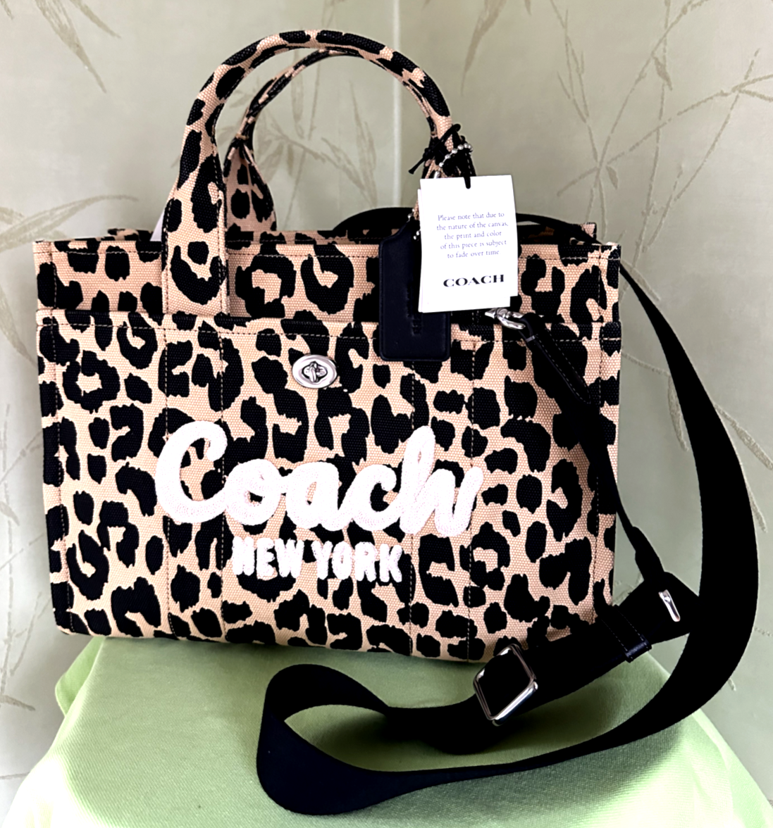 COACH☆leopard-print canvas tote bag トートバッグ【UK発】 Coach leopard-print Canvas Tote Bag | Brown | FARFETCH